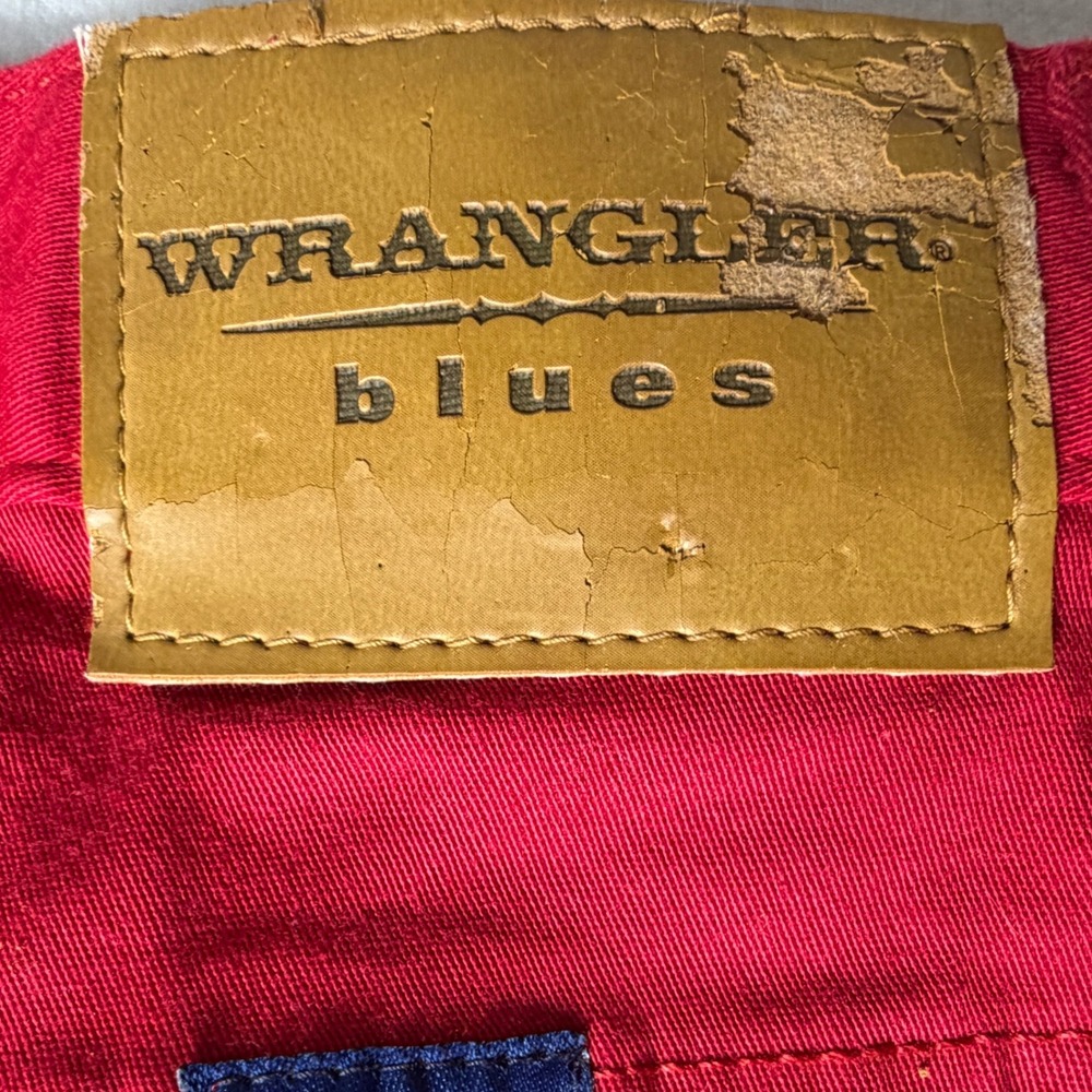 Vintage Wrangler Blues Red Denim Shorts - Women's Size 8 AVG - Picture 10 of 10